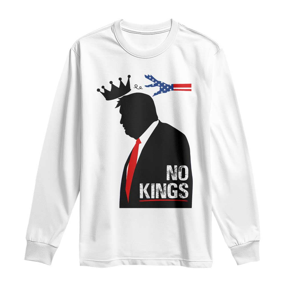 No Kings Long Sleeve Shirt Funny Resist Meme - Wonder Print Shop