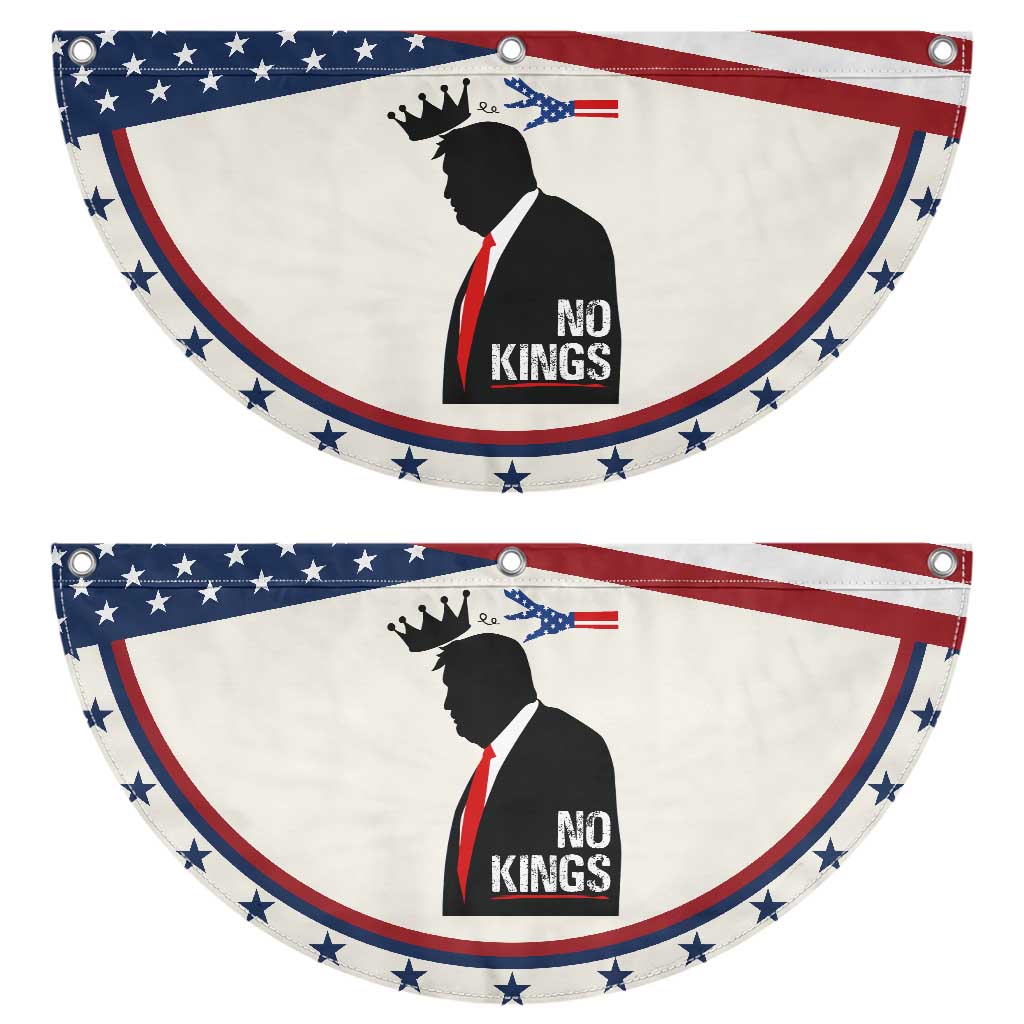 No Kings Patriotic Fan Flag Funny Resist Meme
