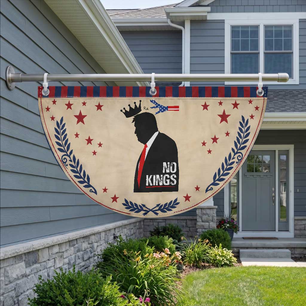 No Kings Patriotic Fan Flag Funny Resist Meme