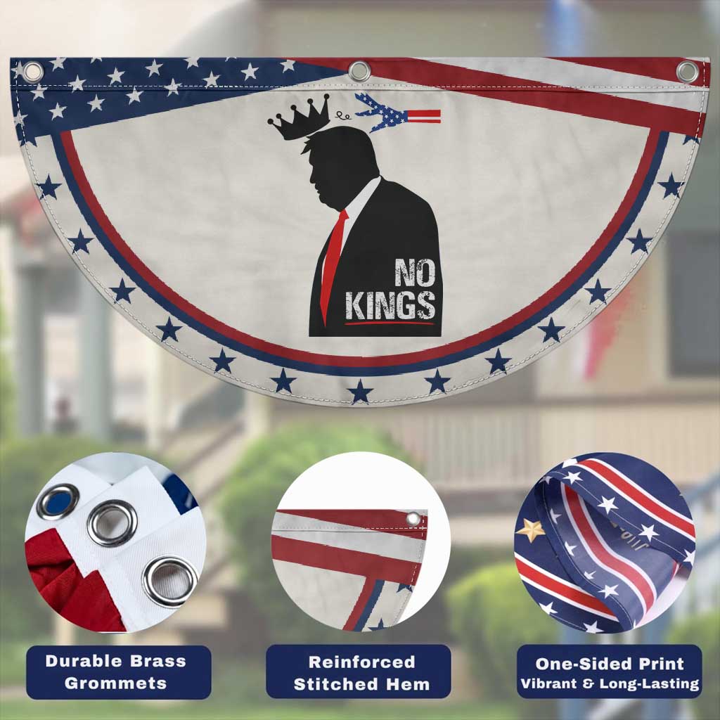 No Kings Patriotic Fan Flag Funny Resist Meme
