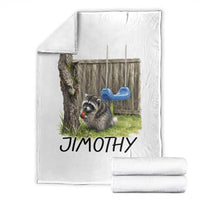 Jimothy Raccoon Throw Blanket Cute Seattle Trash Panda Viral Meme