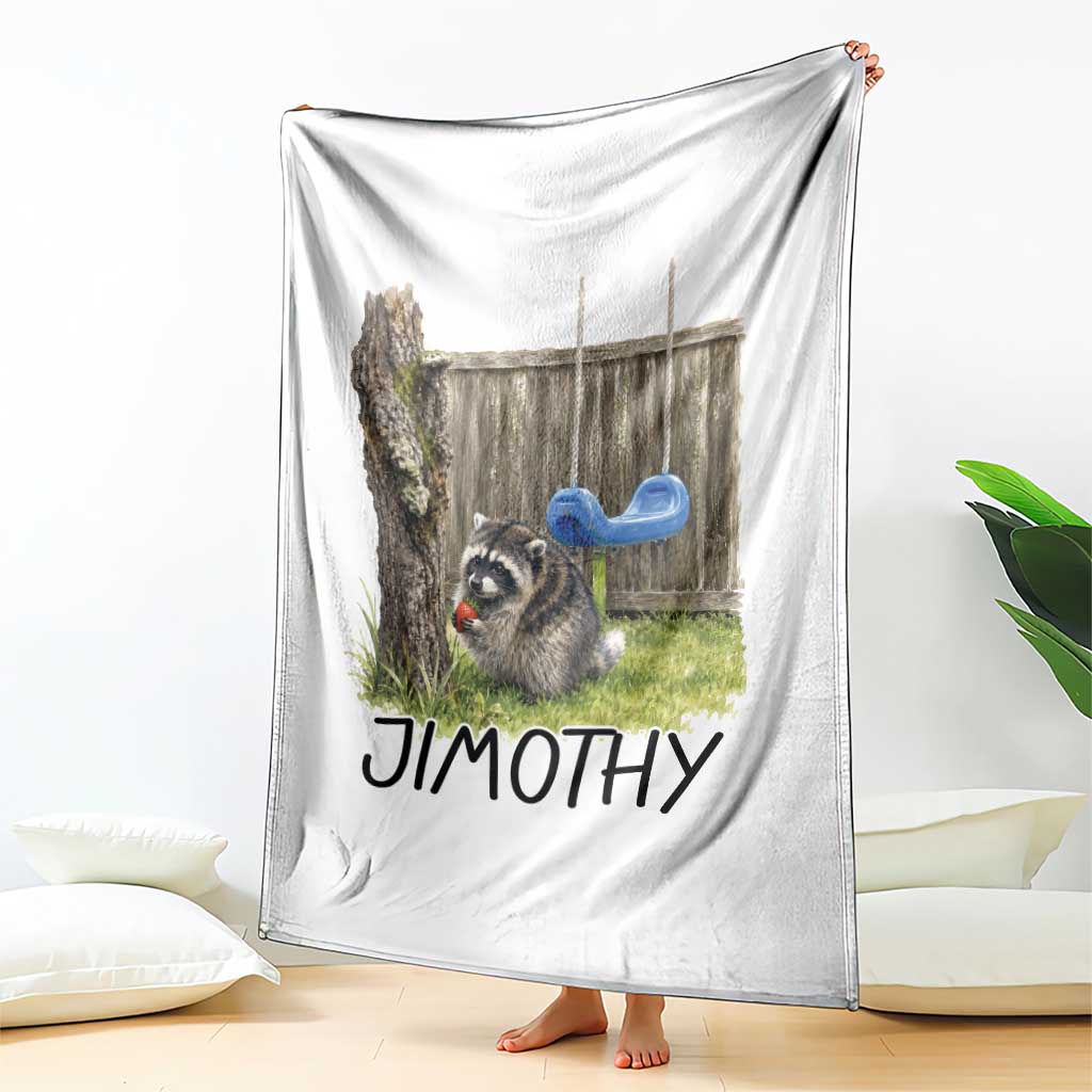 Jimothy Raccoon Throw Blanket Cute Seattle Trash Panda Viral Meme