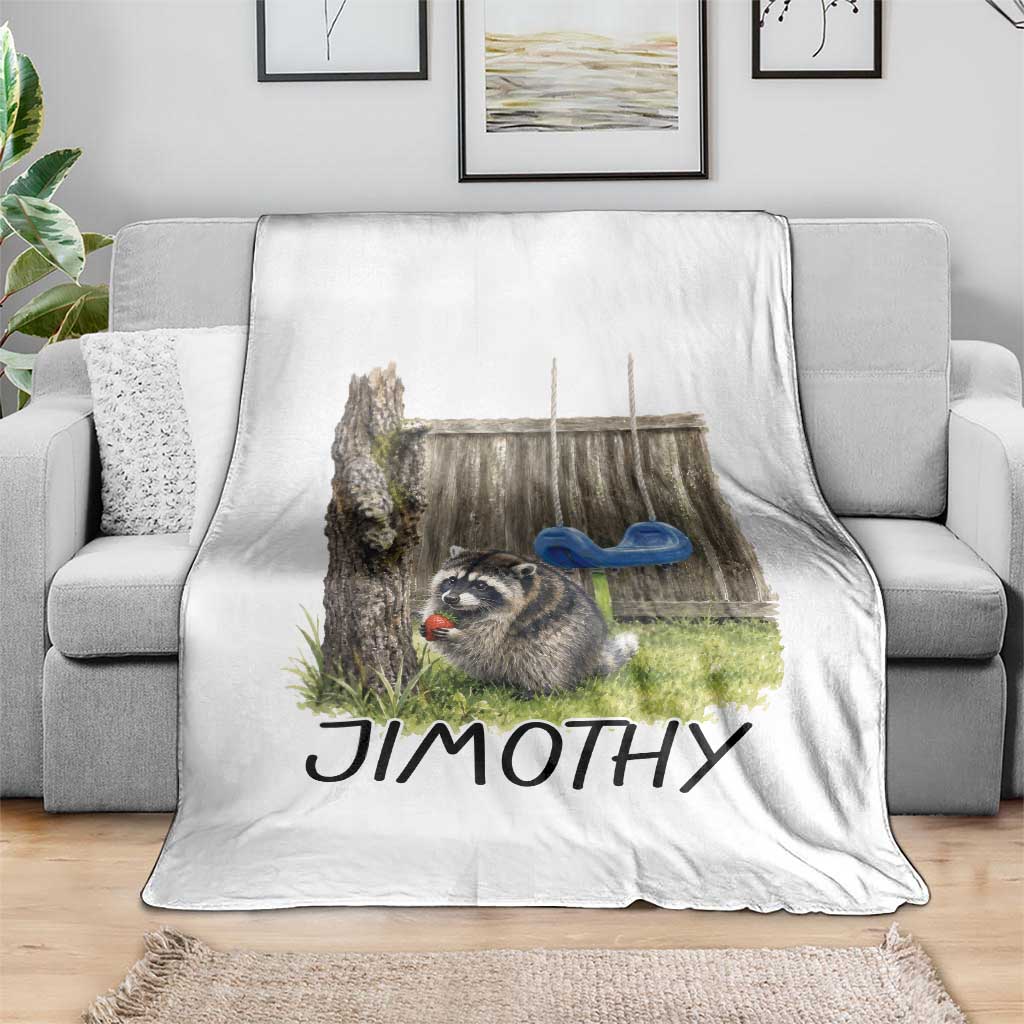 Jimothy Raccoon Throw Blanket Cute Seattle Trash Panda Viral Meme