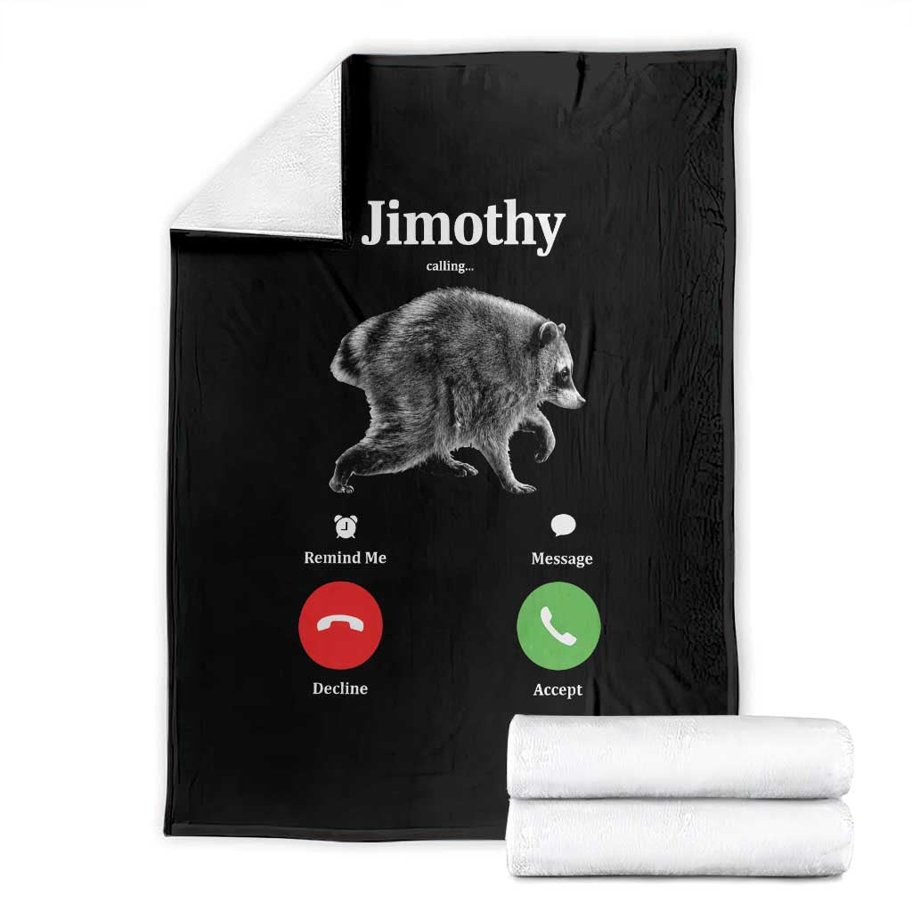 Jimothy Calling Phone Call Seattle Raccoon Throw Blanket