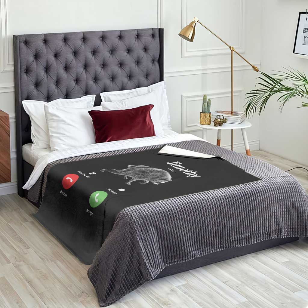 Jimothy Calling Phone Call Seattle Raccoon Throw Blanket