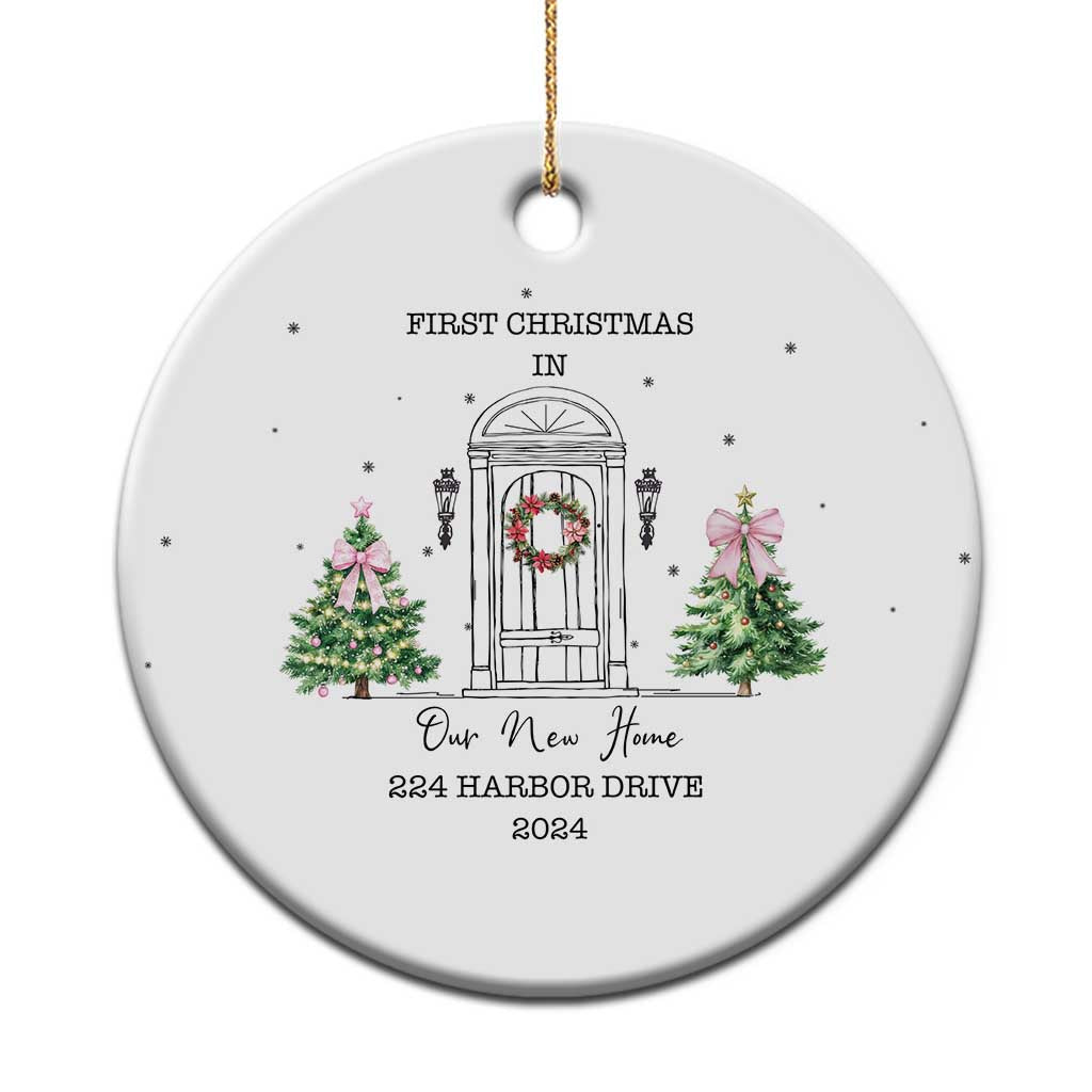 Personalized New Home Christmas Ornament 2024 Custom Address Keepsake First Christmas In New Home - Wonder Print Shop