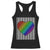 LGBT Pride Racerback Tank Top LGBTQ Support Retro Valentines Rainbow Heart