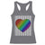 LGBT Pride Racerback Tank Top LGBTQ Support Retro Valentines Rainbow Heart