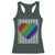 LGBT Pride Racerback Tank Top LGBTQ Support Retro Valentines Rainbow Heart