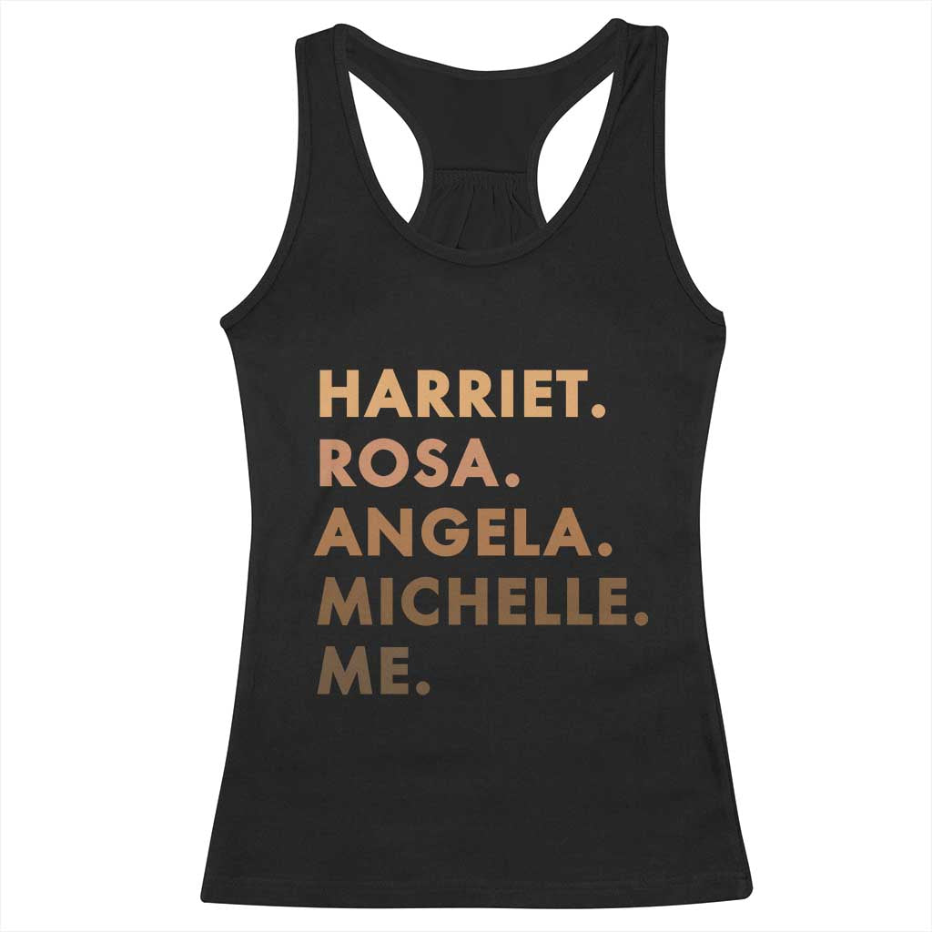 Harriet Rosa Angela Michelle Me Racerback Tank Top Black History Month Feminist Women Leaders - Wonder Print Shop