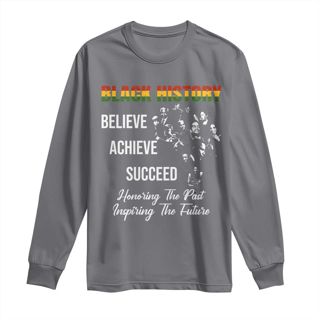 Honoring Past Inspiring Future Black History Month Long Sleeve Shirt