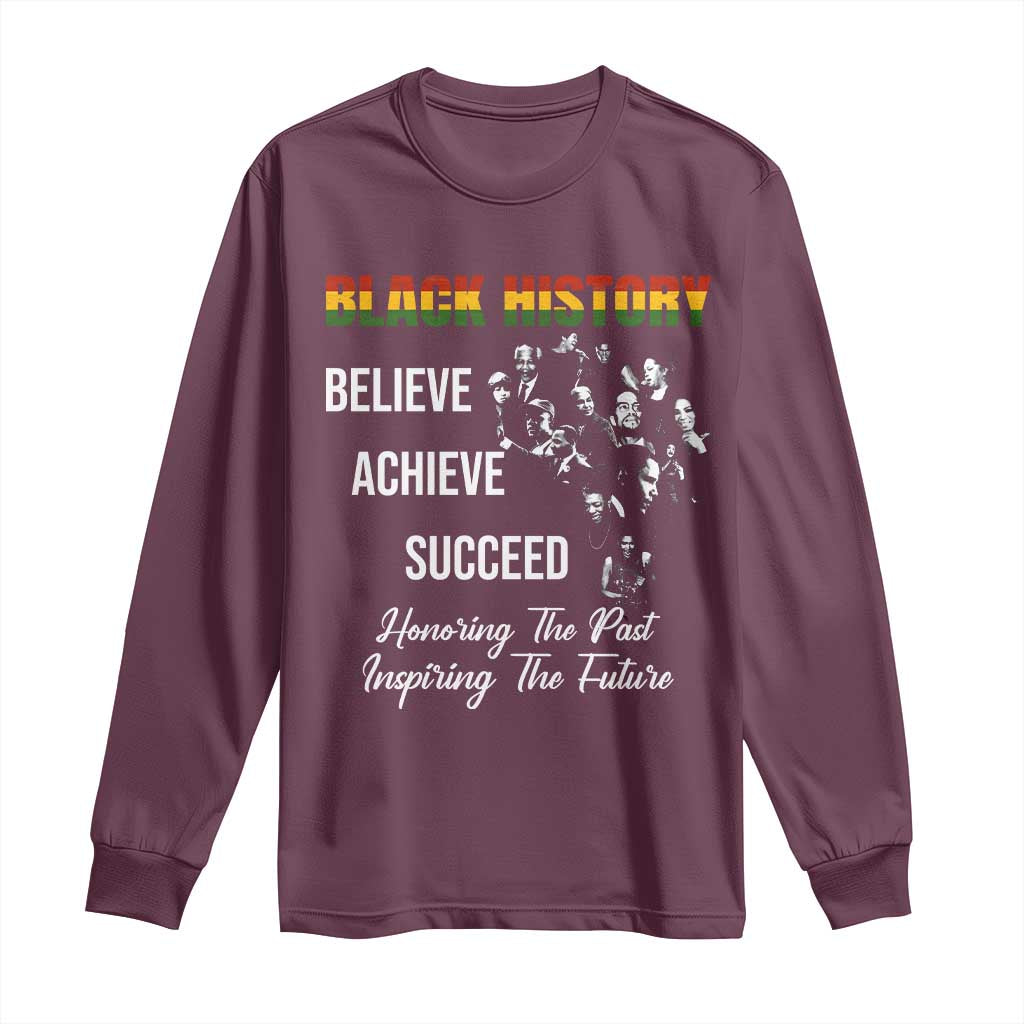 Honoring Past Inspiring Future Black History Month Long Sleeve Shirt