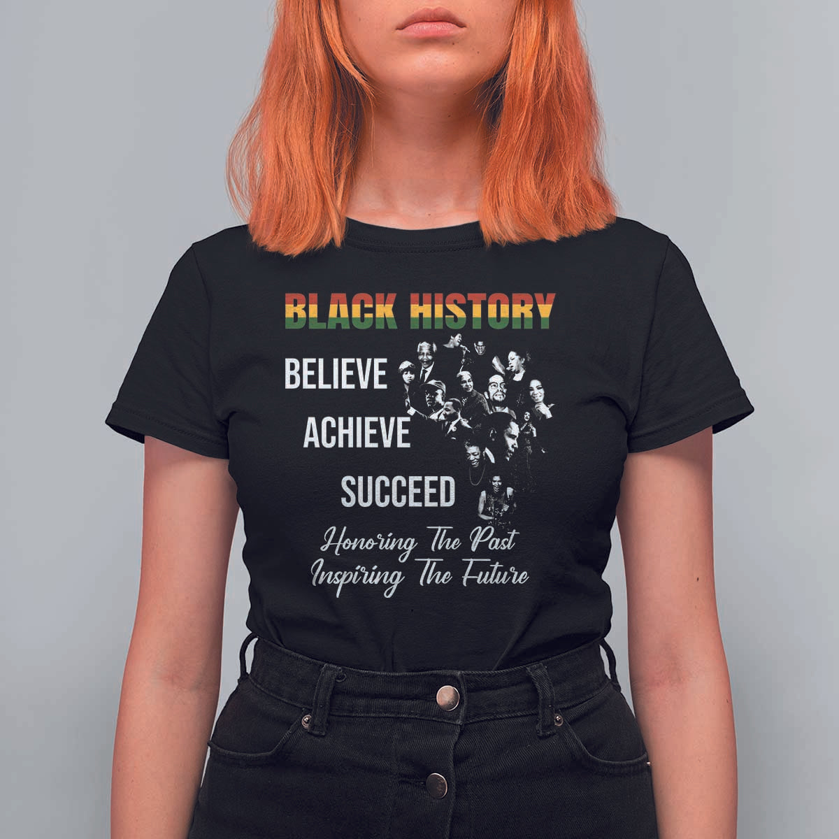 Honoring Past Inspiring Future Black History Month T Shirt For Women