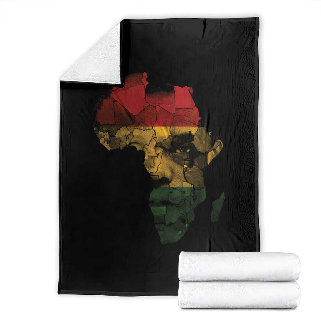 Black History Month Throw Blanket Pan African Africa Map Black Pride - Wonder Print Shop