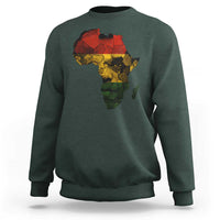 Black History Month Sweatshirt Pan African Africa Map Black Pride - Wonder Print Shop
