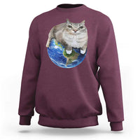 Earth Cat Silly Cat Meme Sweatshirt