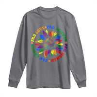 Pro Choice Women Rights Long Sleeve Shirt Equal Rights Multicolored Flowers - Wonder Print Shop