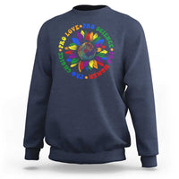 Pro Choice Women Rights Sweatshirt Equal Rights Multicolored Flowers - Wonder Print Shop