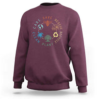 Earth Day Environment Sweatshirt Save Bees Rescue Animals Recycle Plastic