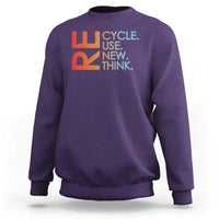 Environmental Activism Sweatshirt Recycle Reuse Renew Rethink Earth Day