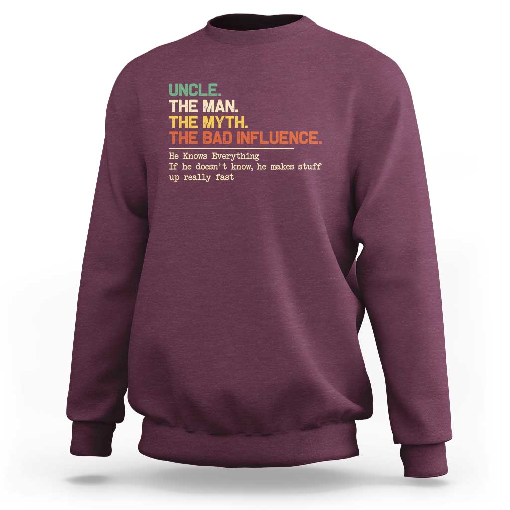 Funny Uncle Sweatshirt Best Funny Uncle Fathers Day