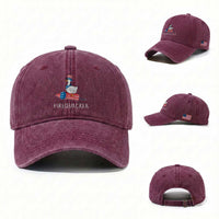 Funny July 4th Goose Washed Cotton Baseball Cap Patriotic Goose Firework Firequacker Independence Day