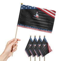 Funny July 4th Goose Patriotic Handheld Flag Goose Firework Firequacker Independence Day