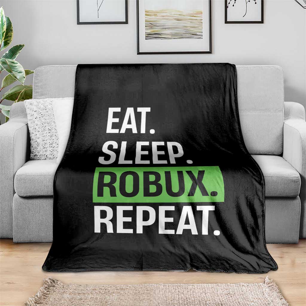 Eat Sleep Roblox Repeat Throw Blanket Funny Video Game Lovers Gamers