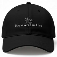 Funny Its About Bam Time Mahjong Players Baseball Cap