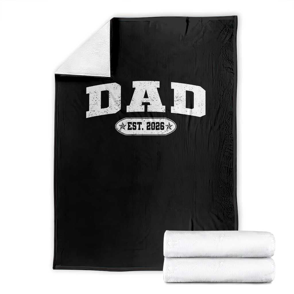 New Dad 2026 Throw Blanket Promoted To Daddy Est 2026 - Wonder Print Shop