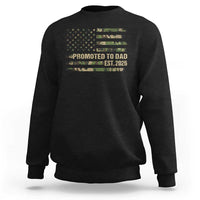 Promoted To Dad Est 2026 Sweatshirt Retro Camo American Flag