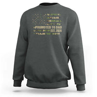 Promoted To Dad Est 2026 Sweatshirt Retro Camo American Flag
