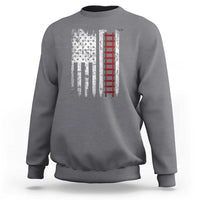 American Flag Railroad Sweatshirt Railway Workers Track Spike Graphic