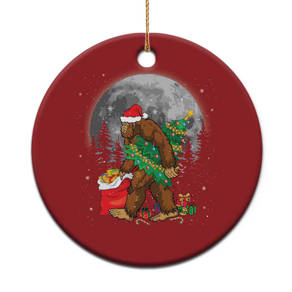 Bigfoot Christmas Tree Lights Christmas Ornament Believe Xmas Sasquatch Lovers Ugly Gift - Wonder Print Shop