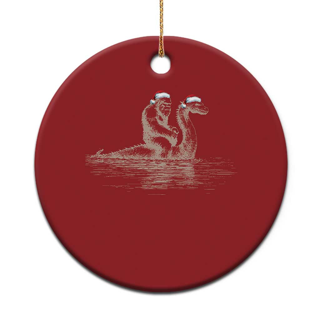 Bigfoot Christmas Ornament Funny Hilarious Loch Ness Monster Really Sasquatch Lovers - Wonder Print Shop