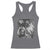 Funny Graphic Bigfoot Selfie with UFOs Weird Racerback Tank Top