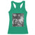 Funny Graphic Bigfoot Selfie with UFOs Weird Racerback Tank Top