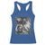 Funny Graphic Bigfoot Selfie with UFOs Weird Racerback Tank Top