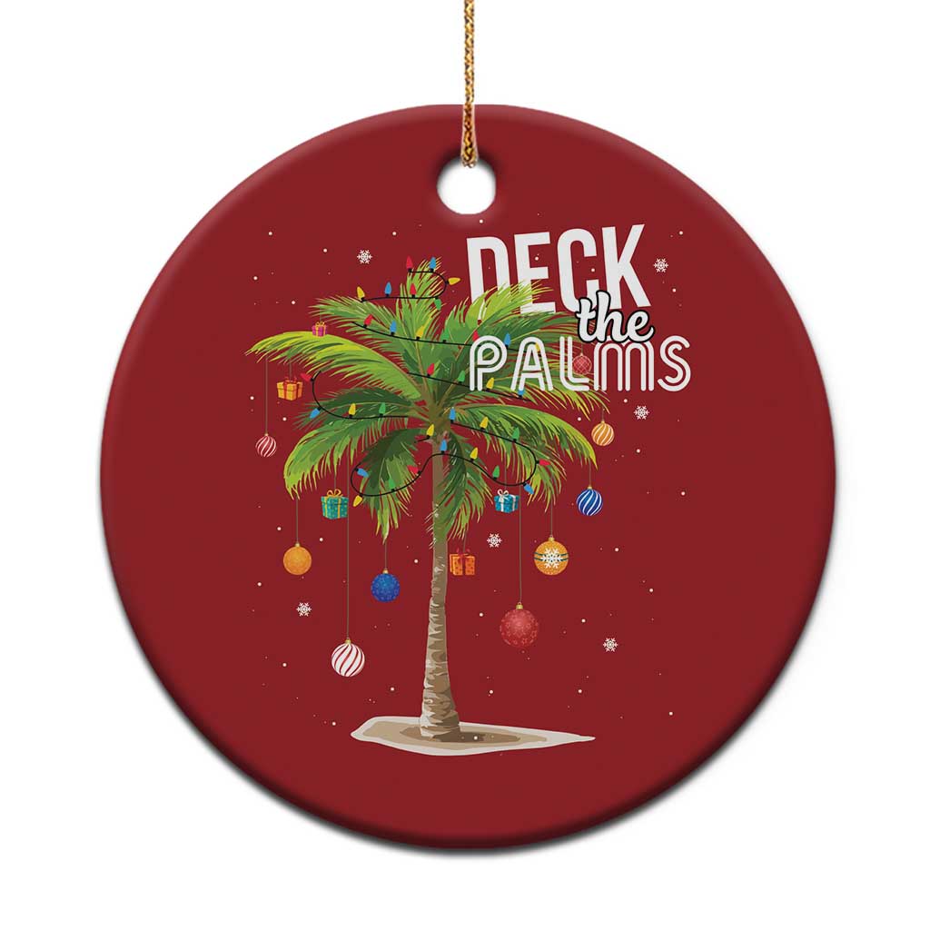 Hawaiian Christmas Christmas Ornament Deck The Palms Christmas Palm Tree Beach Family Vacation - Wonder Print Shop