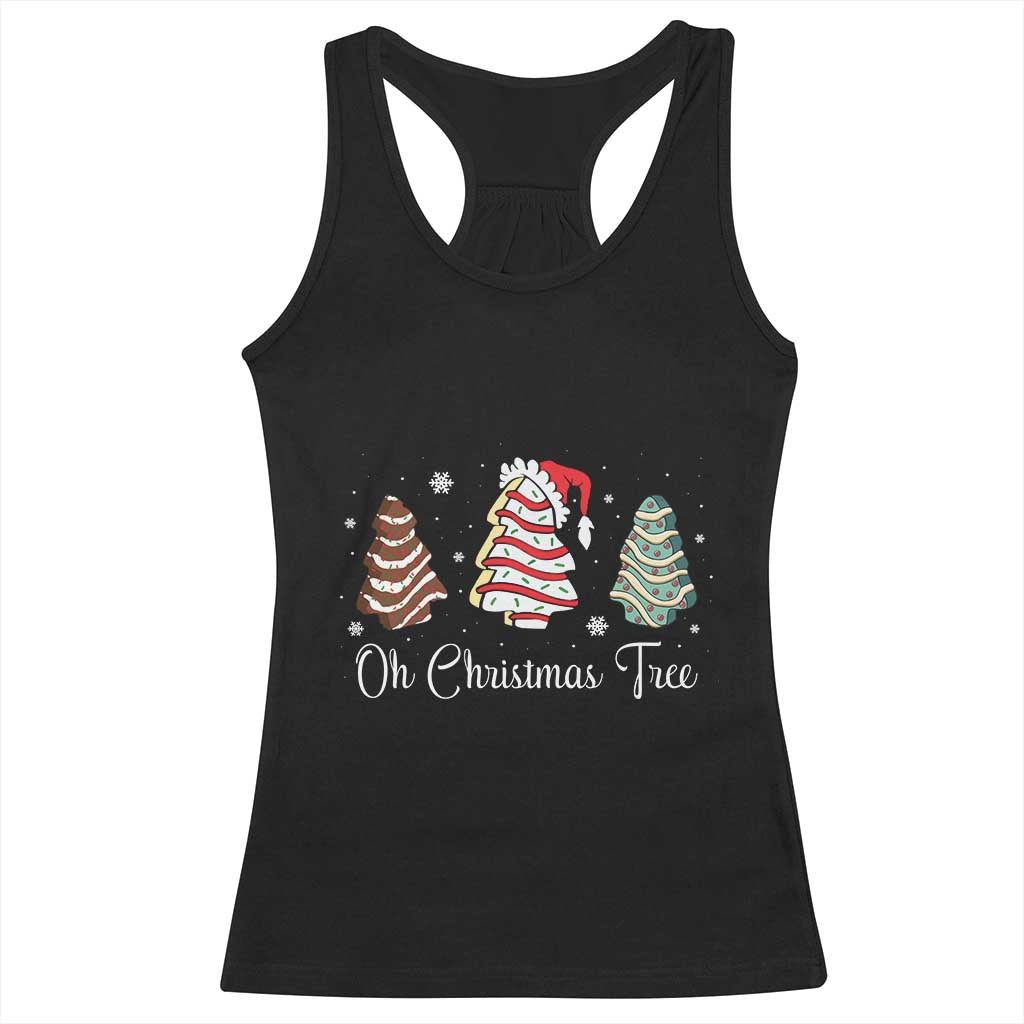 Funny Oh Christmas Tree Cakes Racerback Tank Top