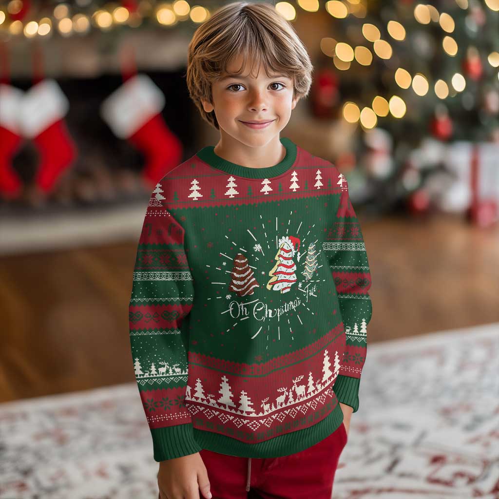 Funny Oh Christmas Tree Cakes Knitted Sweatshirt - Wonder Print Shop