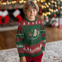 Funny Oh Christmas Tree Cakes Knitted Sweatshirt - Wonder Print Shop