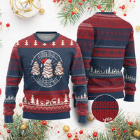 Farm Fresh Christmas Tree Knitted Sweatshirt Tree Cake Holiday Baking Crew - Wonder Print Shop