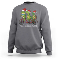 Subtle FDT Christmas Sweatshirt Frog Dinosaur Turtle Political Satire - Wonder Print Shop