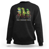 Subtle FDT Sweatshirt Frog Dinosaur Turtle Political Satire - Wonder Print Shop