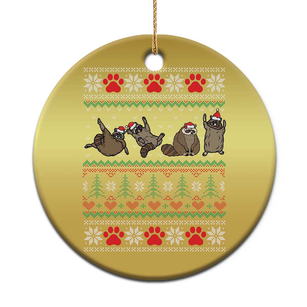 Funny Raccoon Christmas Ornament Funny Gifts For Women Men Raccoon Lovers - Wonder Print Shop