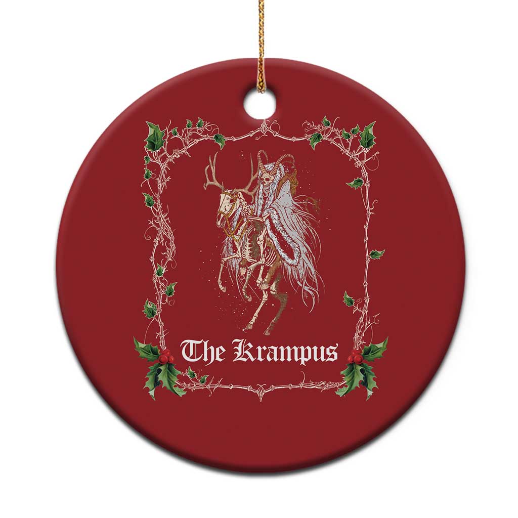 Krampus Christmas Ornament Goth Xmas Krampus Reindeer Skull Ugly Sweater Evil Pajama - Wonder Print Shop