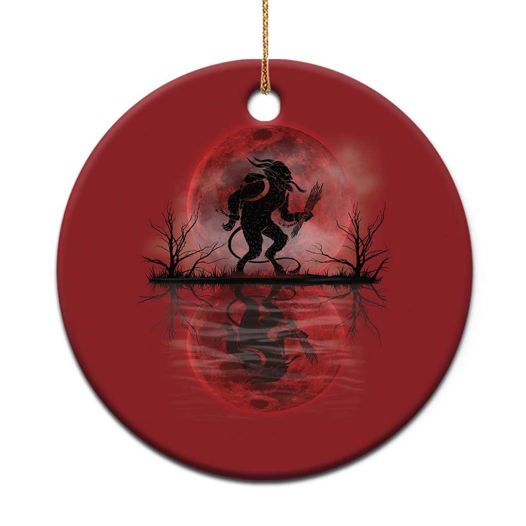 Krampus Christmas Ornament Scary Horror Goth Xmas Blood Moon Ugly Sweater Evil Pajama - Wonder Print Shop