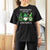 Lucky St Patricks Day Gnomes T Shirt For Women Shamrock Leopard Gnome Irish