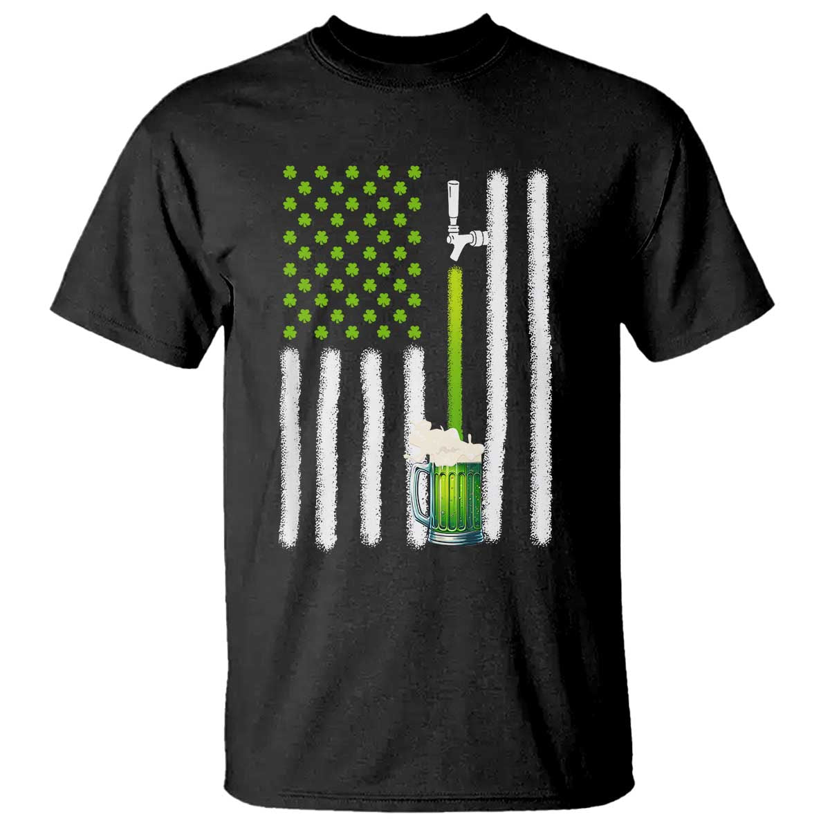 St. Patricks Day Irish Beer American Flag T Shirt Brewery Craft Beer